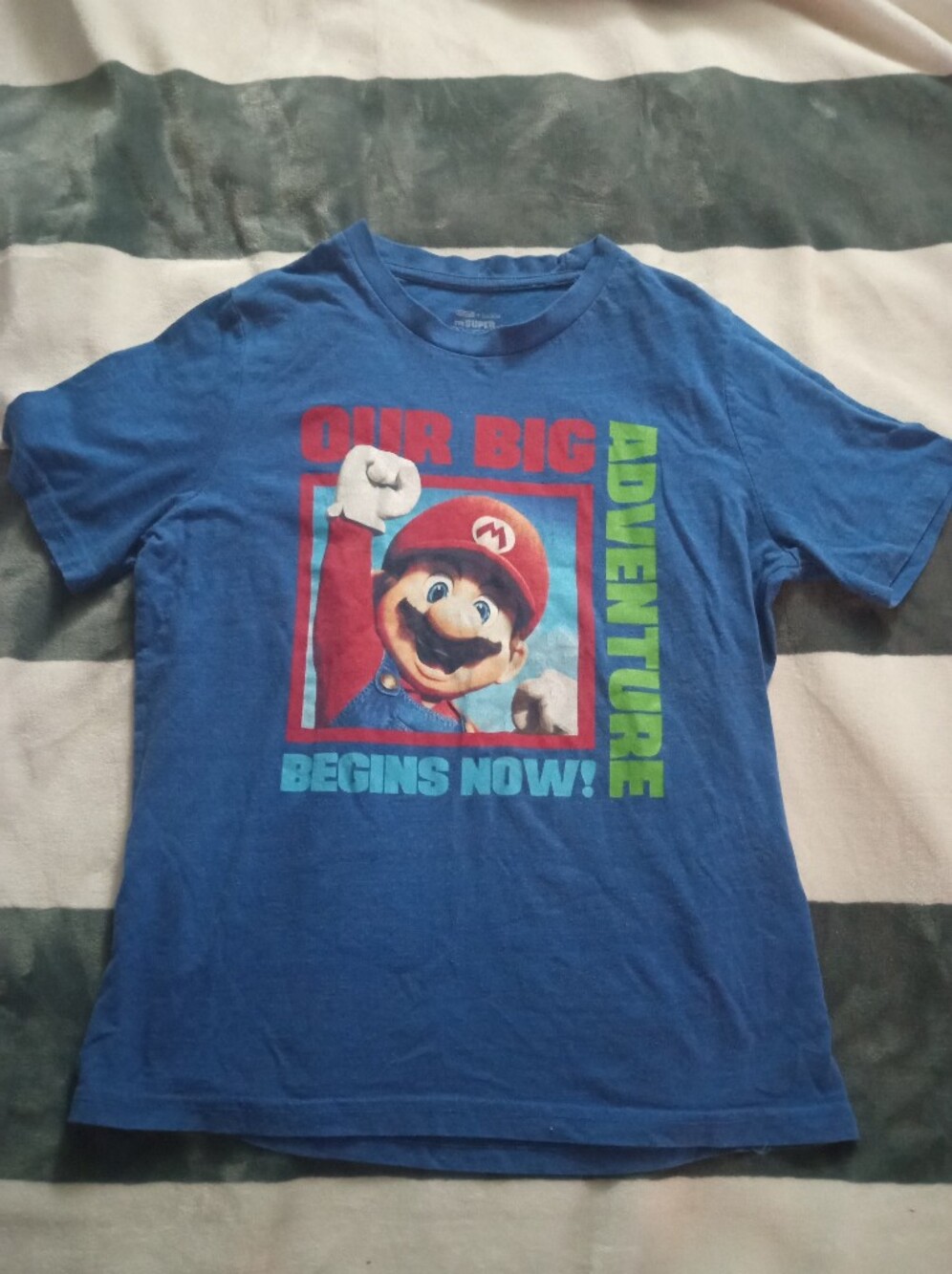 Blue Super Mario Kids T-Shirt - Our Big Adventure